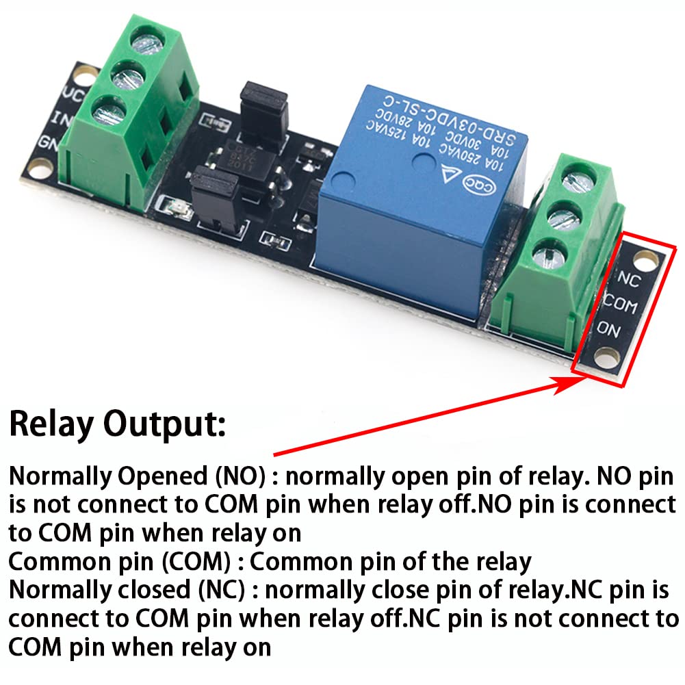 Relay Module with Optocoupler High/Low Level Trigger for Arduino (3, 3V Relay 1 Channel)