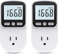 2 Pack Watt Meter Power Meter Plug Home Energy Monitor Electricity Usage Monitor, Electrical Usage Monitor, Energy Voltage Amps Meter Tester with Backlight, Overload Protection, 8 Display Modes