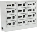 Cellphone Charging Station with Combination Lock, 12 Slots Cellphone Locker Mobile Device Phones Storage Pocket with 3-in-1 Charging Ports for Office Classroom Hotel (12 Slots)