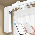 Smart Electric Curtains Track, Ceiling Curtains Track Adjustable Retractable Motorized Curtain Rod From 94 to 177 Inches, Automatic Curtain Opener, Work with Alexa/Google Home/Tuya Voice Control