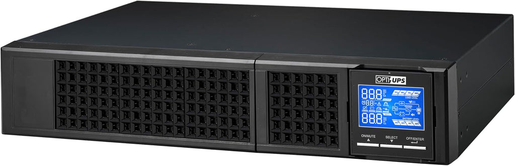 OPTI-UPS DS1000E-RM (Tower/Rackmount) (1000VA / 1000W) Online Double Conversion Uninterruptible Power Supply, Pure Sine Wave, UPS Battery Backup, Surge Protection