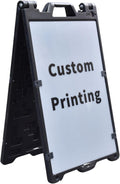 Outdoor A-Frame Sandwich Sign Board, 24"x36" Water-Filled, Double-Sided Customizable Panel for Outdoor Advertising