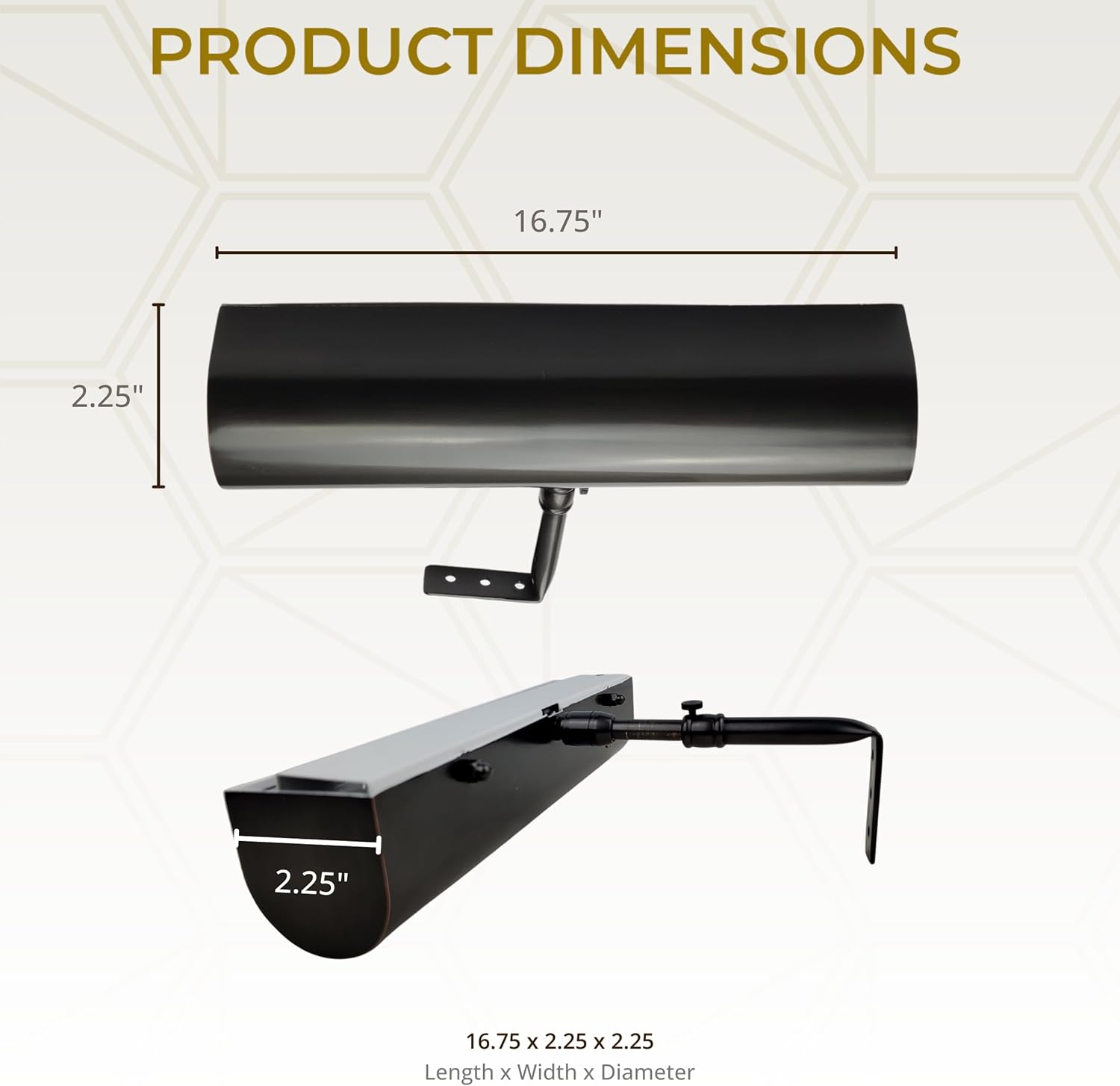 Royal Designs, Inc. Cordless Remote Control LED Picture Light, Dimmable with Timer Function, Oil Rubbed Bronze, 16.75 Inches