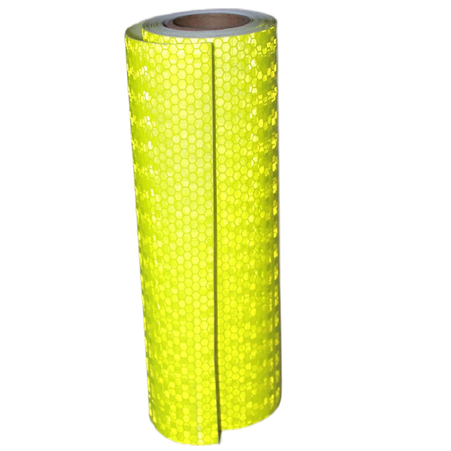Fluorescent Yellow Reflective Tape Outdoor Waterproof 8 inch, High Visibility Warning Safety Industrial Marking Tape (11 feet)