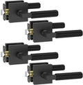 Asidrama 4 Pack Black Passage Door Handles, Door Lever with Door Knobs Indoor for Bedroom or Bathroom, Heavy Duty Door Handles Interior with Locks for Left Right Sided Doors 098