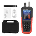 Portable Particle Counter, Handheld Dust Monitor 1000μg/m³PM2.5 Detects 6-Channel 0.3μm-10μm Particles, 14644-ISO9 Level Standard Air Pollution Monitor w/Temp & Humidity for Indoor Cleanroom