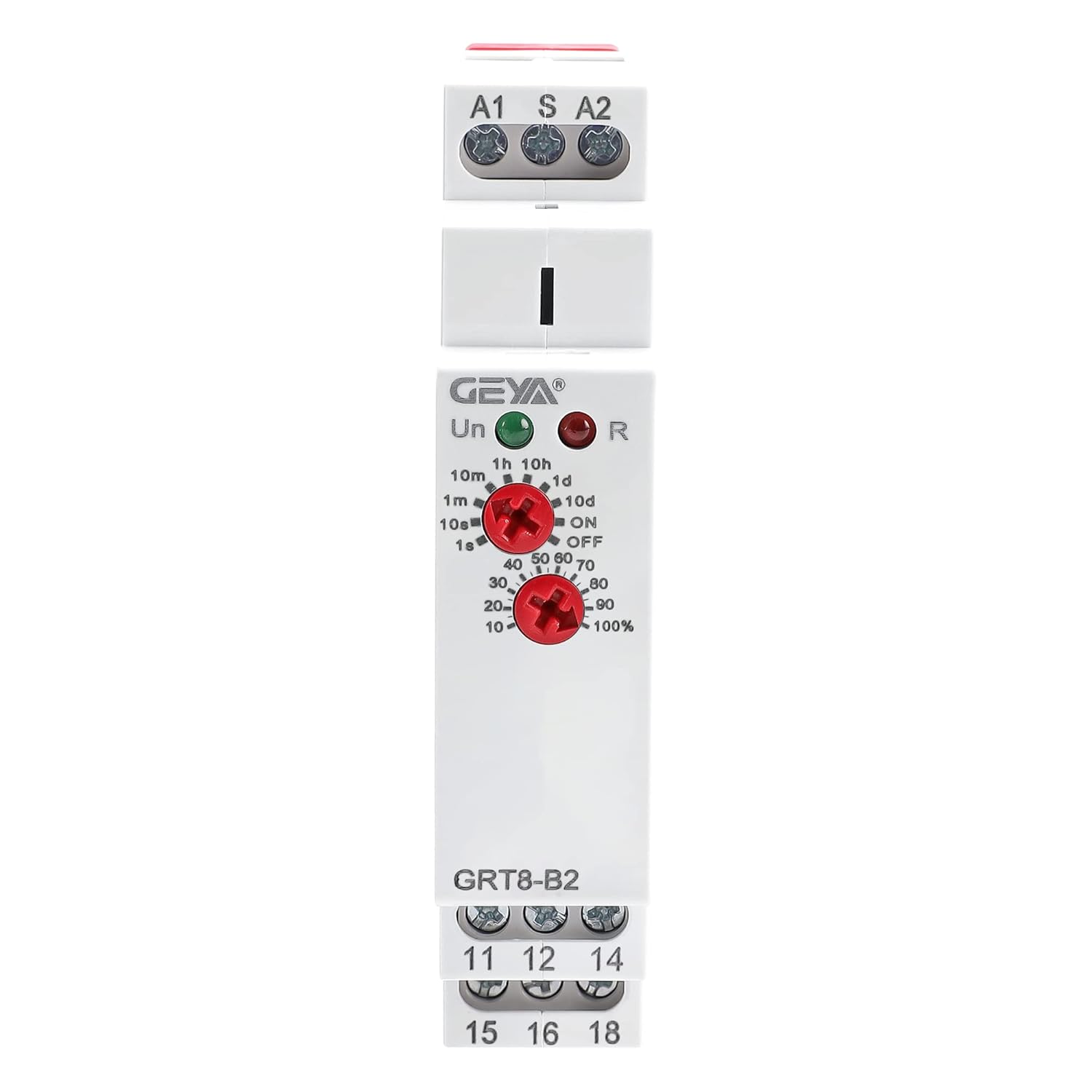 GEYA Delay Off Single Function Time Relay 2 Outputs 16A Electronic Power Off Timer Delay Relay(GRT8-B2,AC230V)