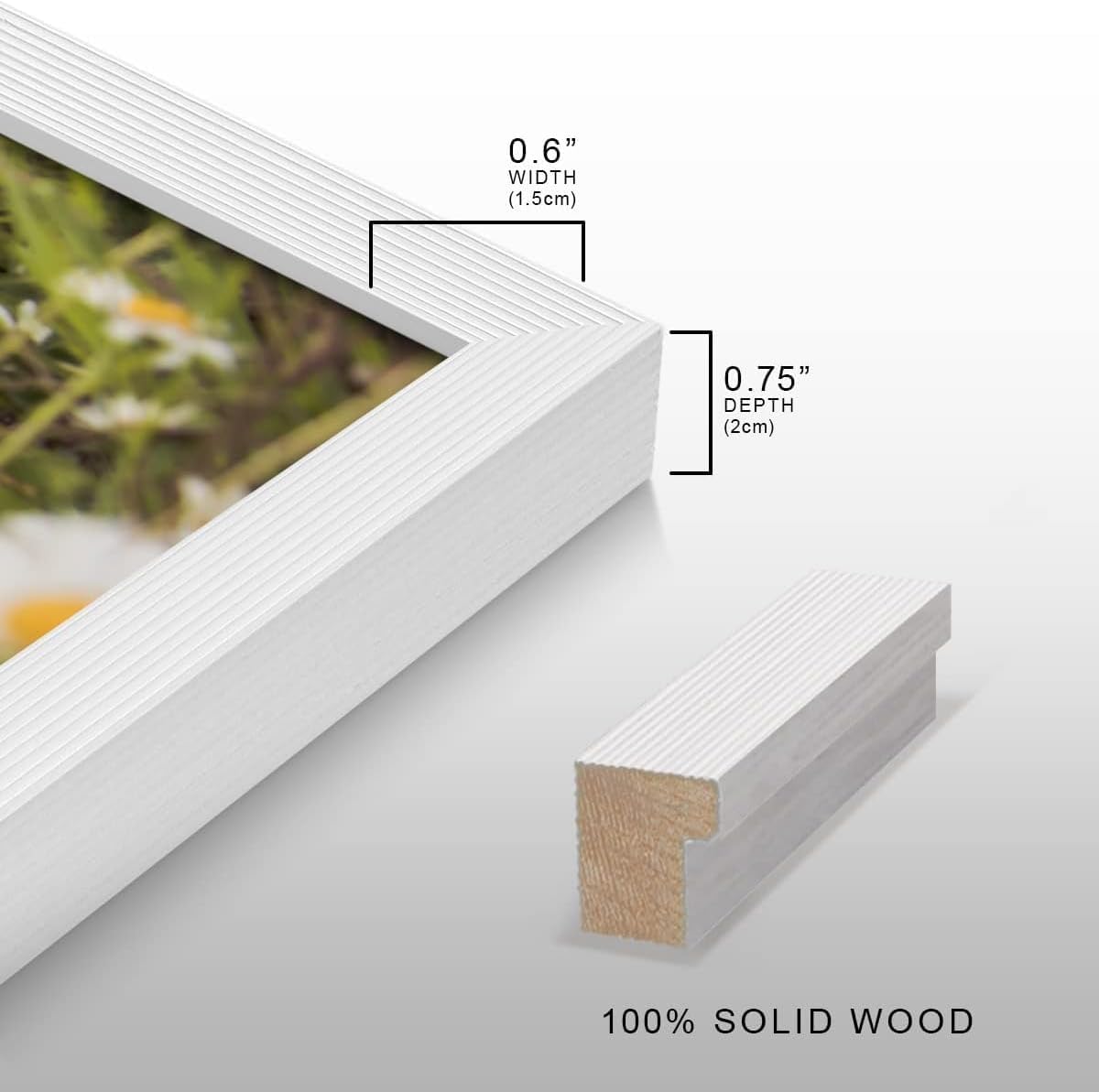 Renditions Gallery Set of 9, 11X14 Custom Photo Prints with Real Wood Picture Frames. Create Personalized Photos with Peel & Stick Photo Frames. White Frame