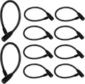 Urban August Child-Proof Refrigerator Lock for Kids & Adults - Lock for French Door Fridge and Cabinet (Regular, Black, 10 Pack Keyed Alike)