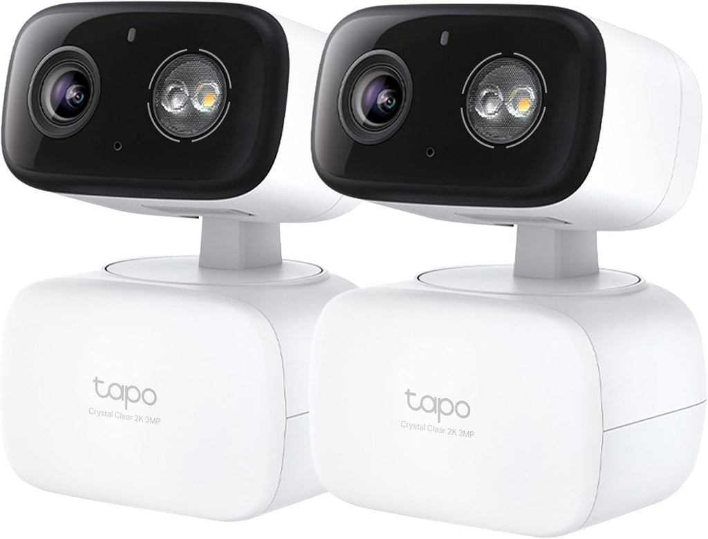 Tapo 2K 3MP Pan/Tilt Indoor/Outdoor Security Camera - Free Person/Baby Cry Detect & Track, 360° View, Color Night Vision, SD/Cloud Storage, Works w/Alexa & Google Assistant, HybridCam 360 (2-Pack)