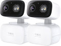 Tapo 2K 3MP Pan/Tilt Indoor/Outdoor Security Camera - Free Person/Baby Cry Detect & Track, 360° View, Color Night Vision, SD/Cloud Storage, Works w/Alexa & Google Assistant, HybridCam 360 (2-Pack)