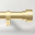 Curtain Rods for Windows 32 to 240, 1 Inch Adjustable Gold Heavy Duty Long Window Curtain Rod, Modern Outdoor Drapery Rods with Simple End Caps, Size 32"-240"