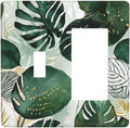 Outlet Covers Boho Tropical Leaves 1 Toggle 1 Rocker Combination Decorative Wall Plate Electrical Switch Plates Light Switch Cover Plate for Bedroom Bathroom Decor