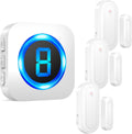SURFOU Doorbell Chime with 3 Sensors 1 Receiver,Door Chimes When Door Opens,Door Sensor Chime,Alarms for Business/Home,Digital Doorbell Chime,55 Chimes 5 Volumes,1000FT/300M,IP55 Waterproof