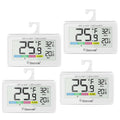 Geevon Digital Refrigerator Thermometer 4 Pack, IP65 Waterproof Fridge and Freeze Thermometer with Magnetic Back Large LCD，Max/Min Record Function for Home,Commercial