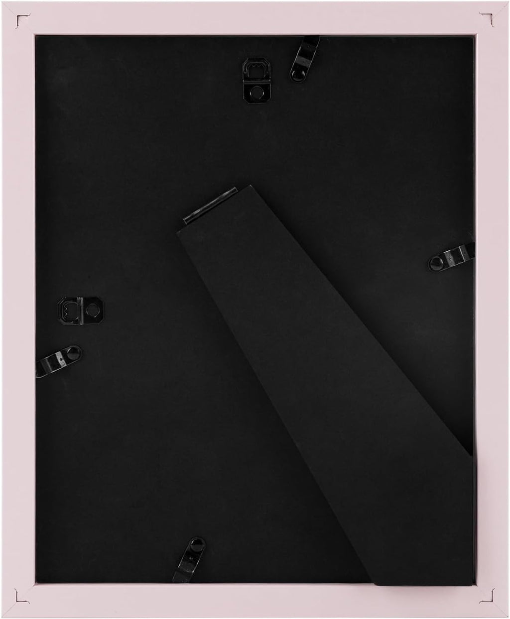 Golden State Art, 8x10 Picture Frame with Mat for 5x7 Photo - High Definition Glass Wall Mounting or Tabletop Display (Pink, 2 Pack)