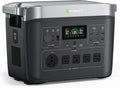 GROWATT Portable Power Station ，INFINITY 2000 Black Electric Solar Generator，2048Wh LifePO4 Battery,2400W AC Output for Home Use, Outdoor Camping, RVs and Emergency Backup(Solar Panel Optional)