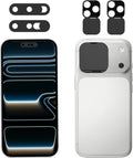 Front Camera Cover Compatible for iPhone 17Pro /17 Pro Max with Rear Lens Cover,Protect Privacy and Security But Not Affect Facial Recognition(2Pack)-2025 Updated Version Black