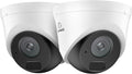 SANNCE 2K 3MP Super HD PoE IP Security Camera - 100ft Dual IR Night Vision, Human and Vehicle Detection, IP67 Weatherproof, H.265+ Dome Surveillance Camera for Indoor Outdoor (2 Pack)