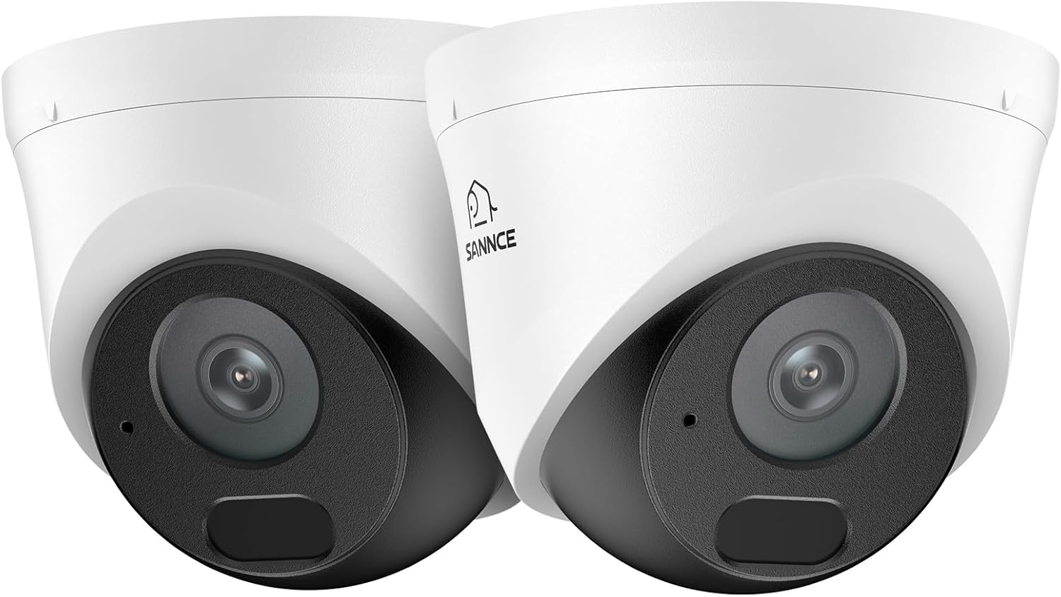 SANNCE 2K 3MP Super HD PoE IP Security Camera - 100ft Dual IR Night Vision, Human and Vehicle Detection, IP67 Weatherproof, H.265+ Dome Surveillance Camera for Indoor Outdoor (2 Pack)