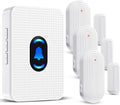 Daytech Wireless Door Chime Alarm System - 800ft Long Range, 20 Melodies, 5 Volume Levels, 3 Sensors + 1 Receiver for Business, Home & Office Entry Alerts