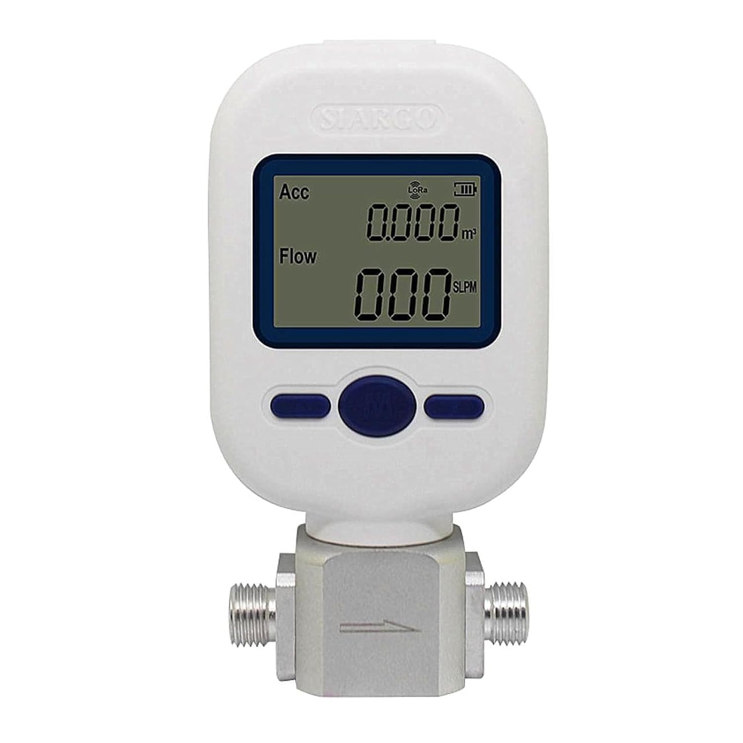 Digital Gas Flow Meter for Air, Portable Gas Mass Nitrogen Oxygen Flow Rate Meter, Compressed Air Digital Display Tester (MF5708 (0-100L/min))