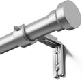 Curtain Rod 32-84 Inch, Heavy Duty 1 Inch Adjustable Curtain Rods for Windows, Sliver Long Window Treatment Rods, Modern Design, Easy Installation