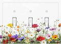 Decorative Switch Plates Colorful Wildflowers Plant Floral Daisy 3 Gang Wall Plate Triple Toggle Light Switch Cover Faceplate Electrical Wall Panels For Bed Room Living Room Decor