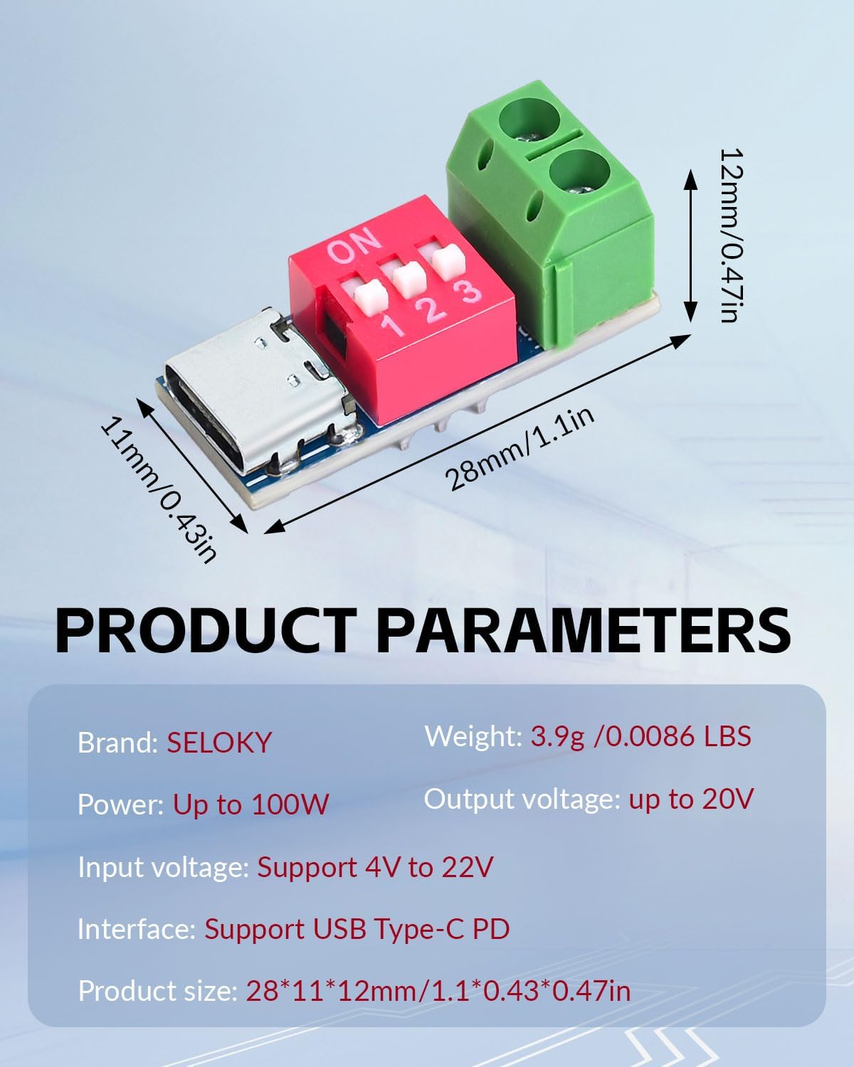 2PCS USB-C PD/QC Fast Charge Trigger Module & Decoy Board - Dual-Port Voltage selector (5V/9V/12V/20V Output) Charger Power Delivery Boost Module