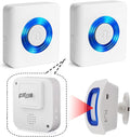 EverNary Caregiver Pager Indoor Motion Sensor Alarm Room Bed Alarms and Fall Prevention for Elderly Dementia Patients/Mailbox Alert Device for Home (2 Pager+1 Sensor)