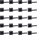 20 Pack Dummy Door Levers in Matte Black, Heavy Duty Interior Handle Lock for Closet Pantry, Non-Turning, Single Sided, Reversible for Left/Right Hand