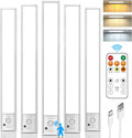 Under Cabinet Lights Wireless,11.9" Motion Sensor Light Indoor with Remote Control,2500mAh LED Rechargeable Battery Operated Closet Light,3 Color Temps,Under Counter Lights for Kitchen,Stairs,5 Pack