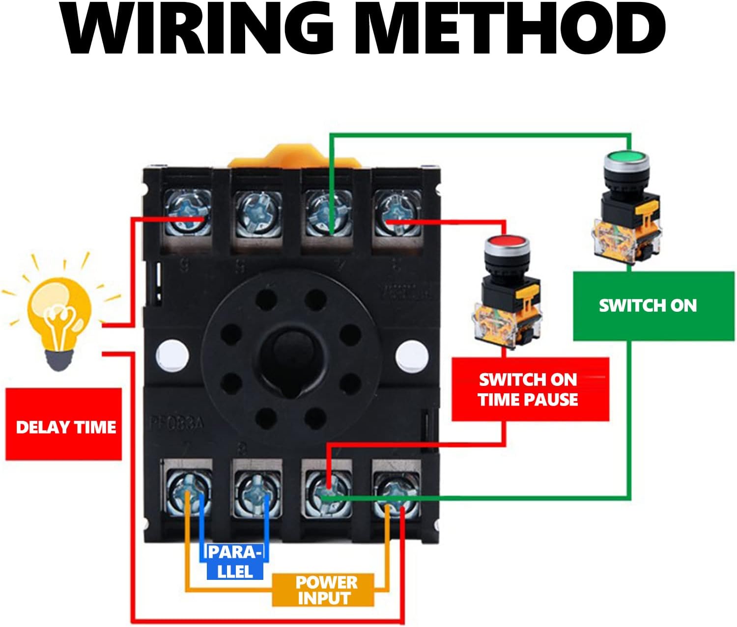 DH48S-2Z 220V Digital Time Relay with Socket Base - Dual Timer Delay (0.01s-99h) - 5A 250VAC Fully Automatic Control Relay - LCD Display Adjustable Buttons for Industrial/Home Automation