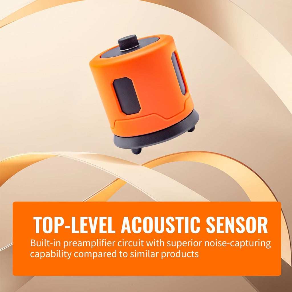 PQWT Underground Water Leak Detectors for Home and Outdoor PQ125D Wall Pipe Water Leakage Detection with Touchscreen Earphone and Carrying Case Multi Sensor Acoustic Pipeline Sound Intensifier