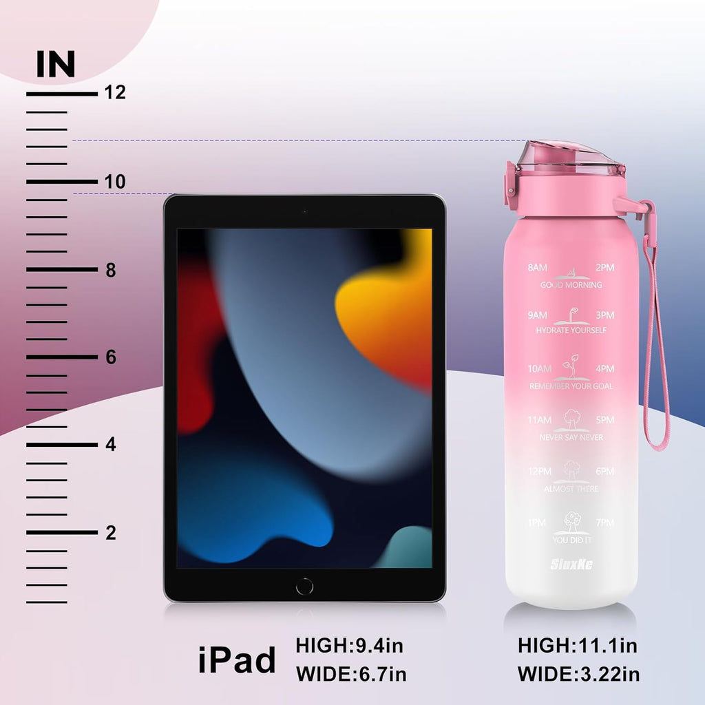 32oz Insulated water bottle with 2 Lids (Straw and Chug Lid), 18/10 Stainless Steel Water Bottle BPA Free, Double Wall Vacuum Wide Mouth Insulated Water Bottle for Men, Women & Kids PINK WHITE