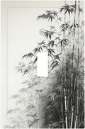 Watercolor Vintage Ink Bamboo Forest Single Toggle Light Switch Cover plate Outlet Cover Decorative Switchplate Wall Plates Electrical Panel Cover for Bathroom Living Room 5 X 3 IN