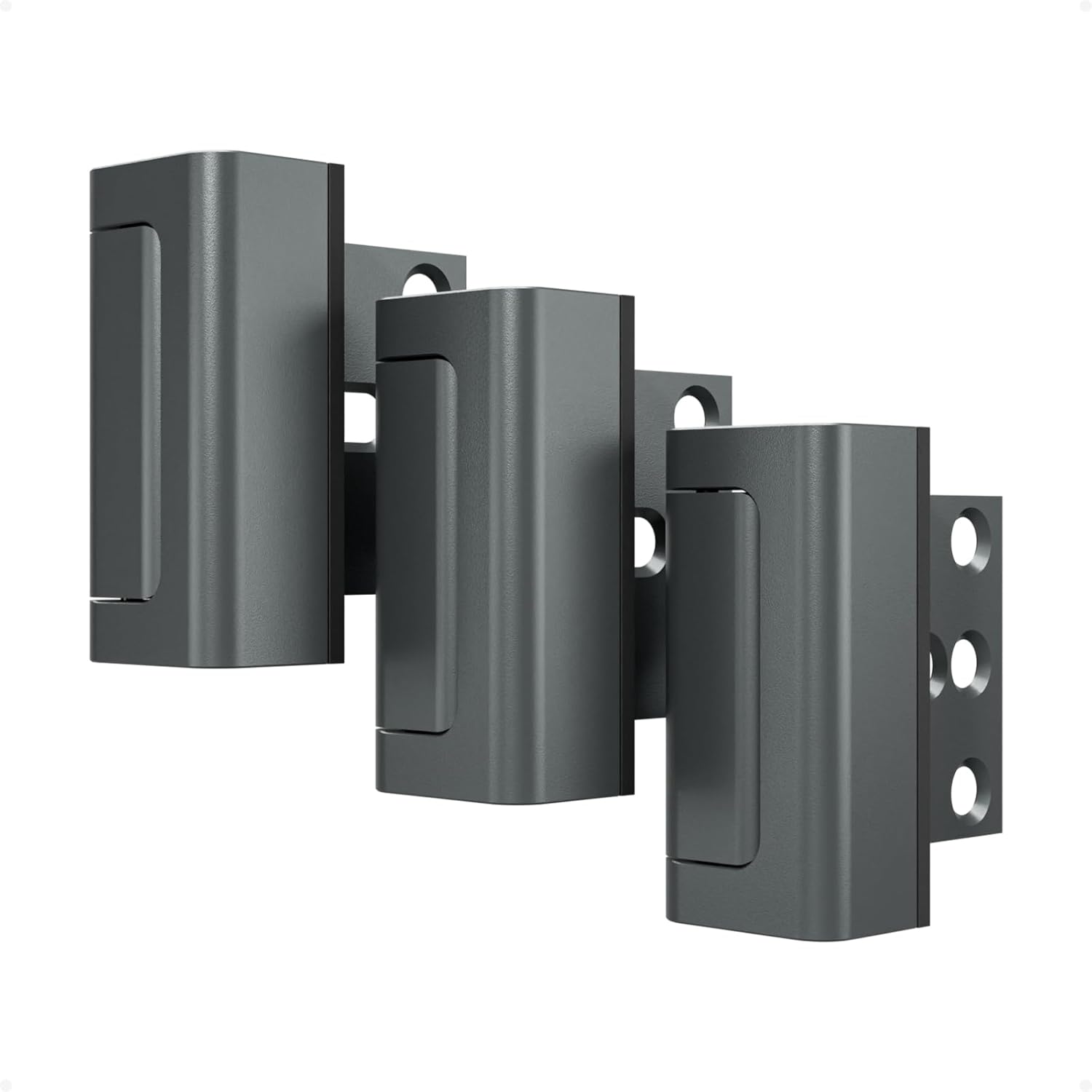 3 Pack Home Security Door Reinforcement Lock, Childproof Safety Door Lock Latch Stopper, Removable Screw-Mounted, Prevent Home Unauthorized Entry, Aluminum Construction, Withstands 800 lbs