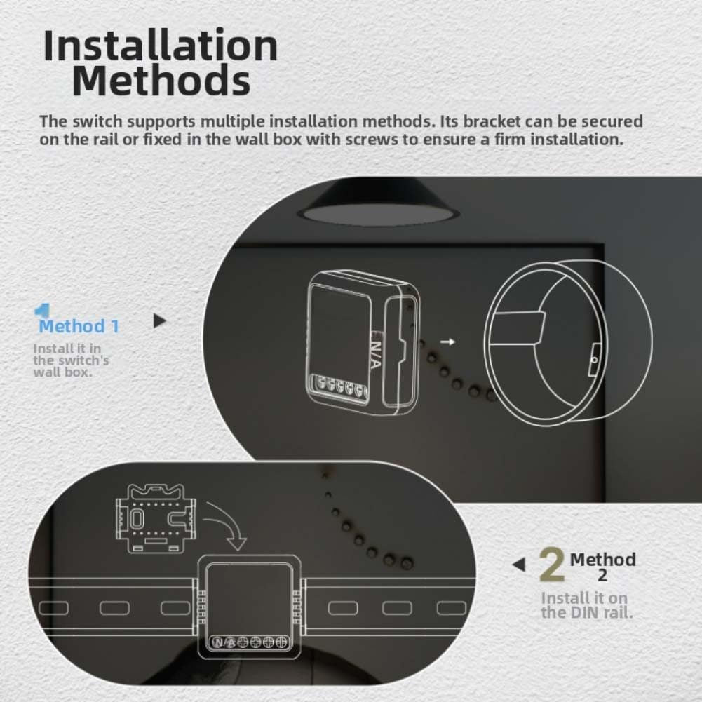 Smart Switch Matter WiFi Module Compatible With Smart Things Retrofit Dual Control Remote Operation