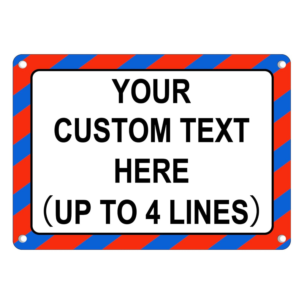 Custom Sign Outdoor Metal, Personalized Metal Sign for Parking, Gate, Delivery, Garage, Weatherproof Customized Signs for Outside, Make Your Own Signs Custom(14x10 Inches, Border)