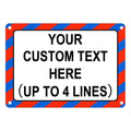 Custom Sign Outdoor Metal, Personalized Metal Sign for Parking, Gate, Delivery, Garage, Weatherproof Customized Signs for Outside, Make Your Own Signs Custom(14x10 Inches, Border)
