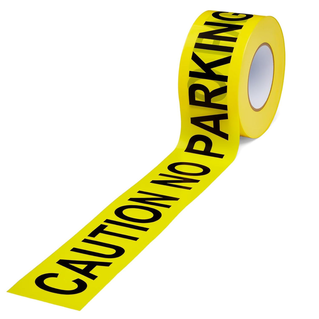 Caution NO Parking Tape – 3 Inch x 1000 Feet | Bright Safety & Hazard Tape with Bold Black Text for Construction, Events, and Dangerous Areas (Caution NO Parking, 1 Pack)