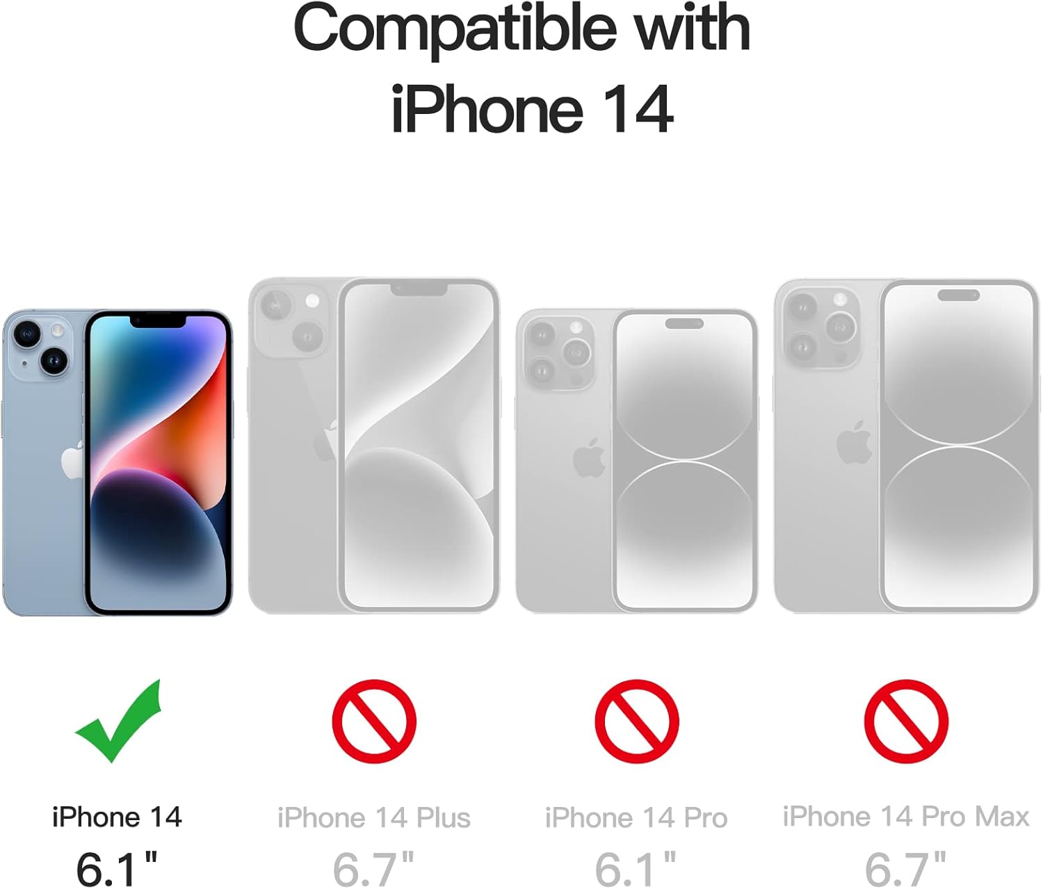 JETech Privacy Full Coverage Screen Protector for iPhone 14 6.1-Inch with Camera Lens Protector, Anti-Spy Tempered Glass Film, 2-Pack Each