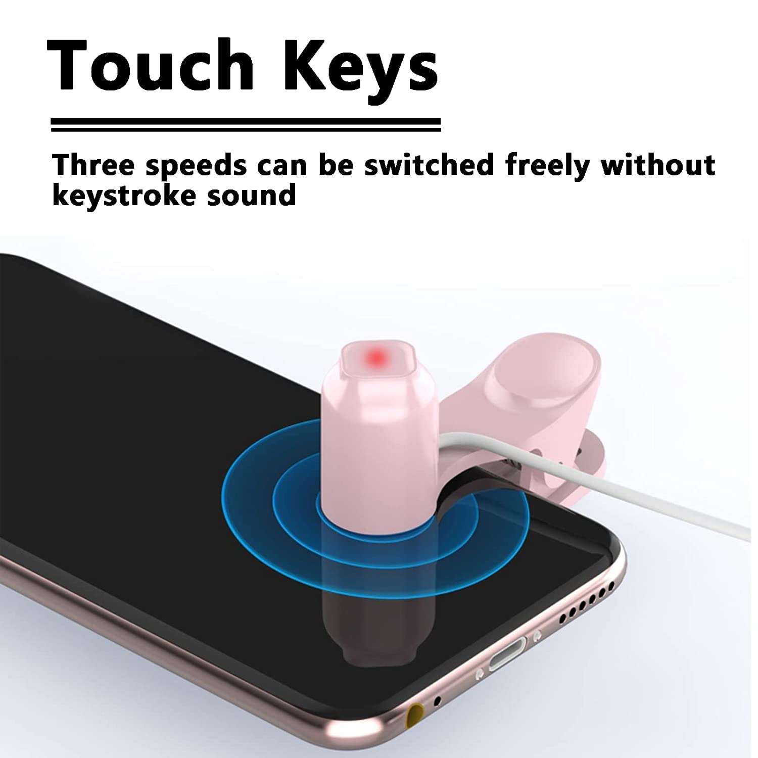 Annrybor Screen Auto Clicker For Phone:3 Speed Physical Tapper, Simulated Finger Continuous Click, Compatible With Android And IOS, Suitable For Tik Tok Live, Lightning Deal, Reward Tasks (PINK)