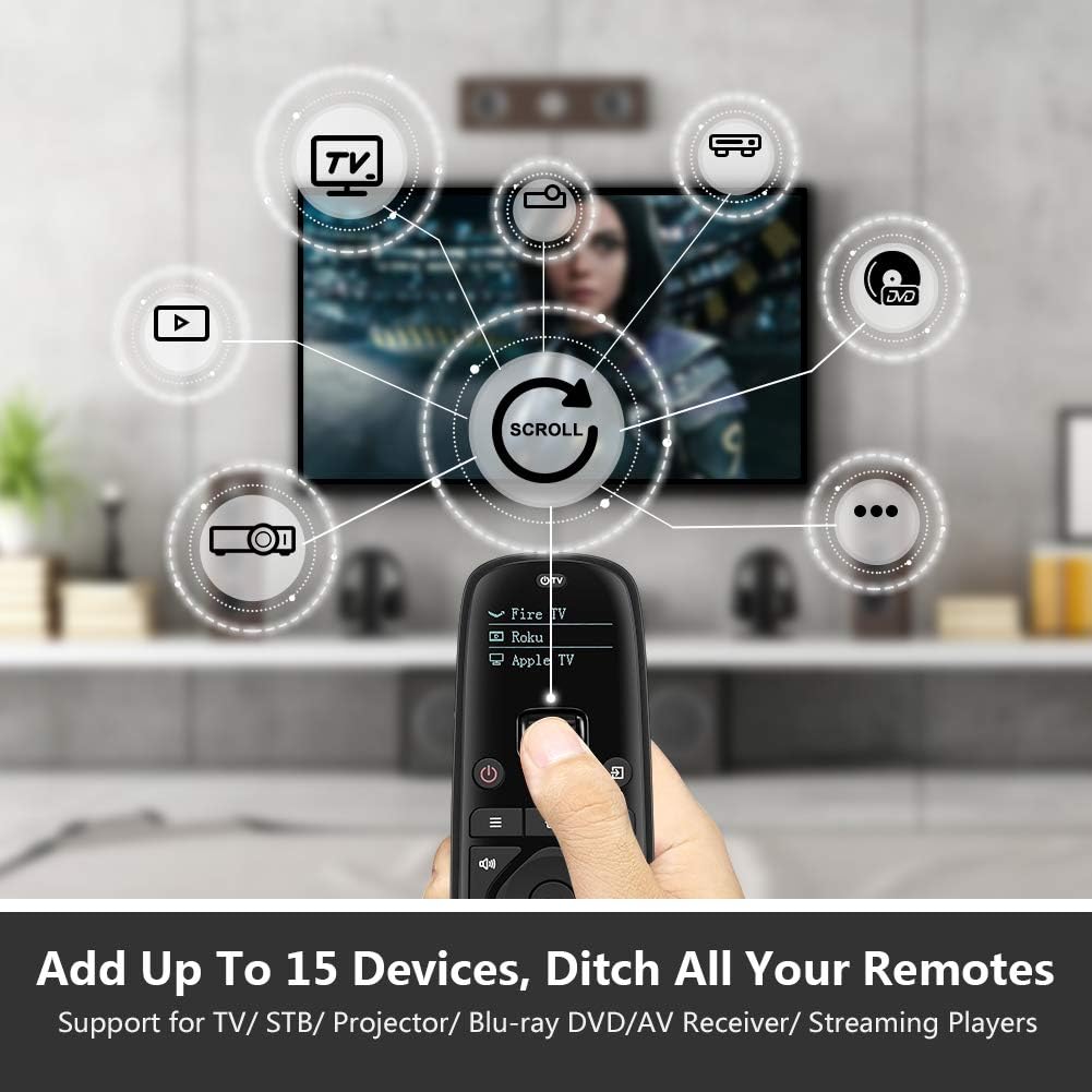 SofaBaton U1 Universal Remote with OLED Display and Smartphone APP, All in One Universal Remote Control for up to 15 Entertainment Devices, Compatible with Smart TVs/DVD/STB/Projector so on
