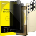 JETech Privacy Screen Protector for Samsung Galaxy S24 5G 6.2-Inch with Camera Lens Protector, Anti-Spy Tempered Glass Film, Fingerprint ID Compatible, 2-Pack Each