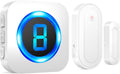 SURFOU Wireless Door Alarms Chime, 1000FT Range 55 Ringer 5 Volume, Easy to Install, IP55 Waterproof -1 Sensors 1 Receiver