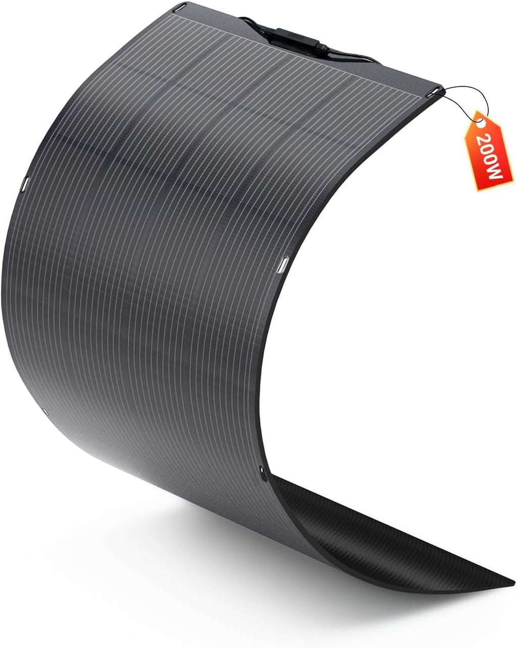 ALLPOWERS SF200 200W Flexible Solar Panel,Ultra-Thin 3mm Bendable Monocrystalline Solar Charger,25% Efficiency IP68 Waterproof for RV Roof,Camping,Marine Use,Compatible