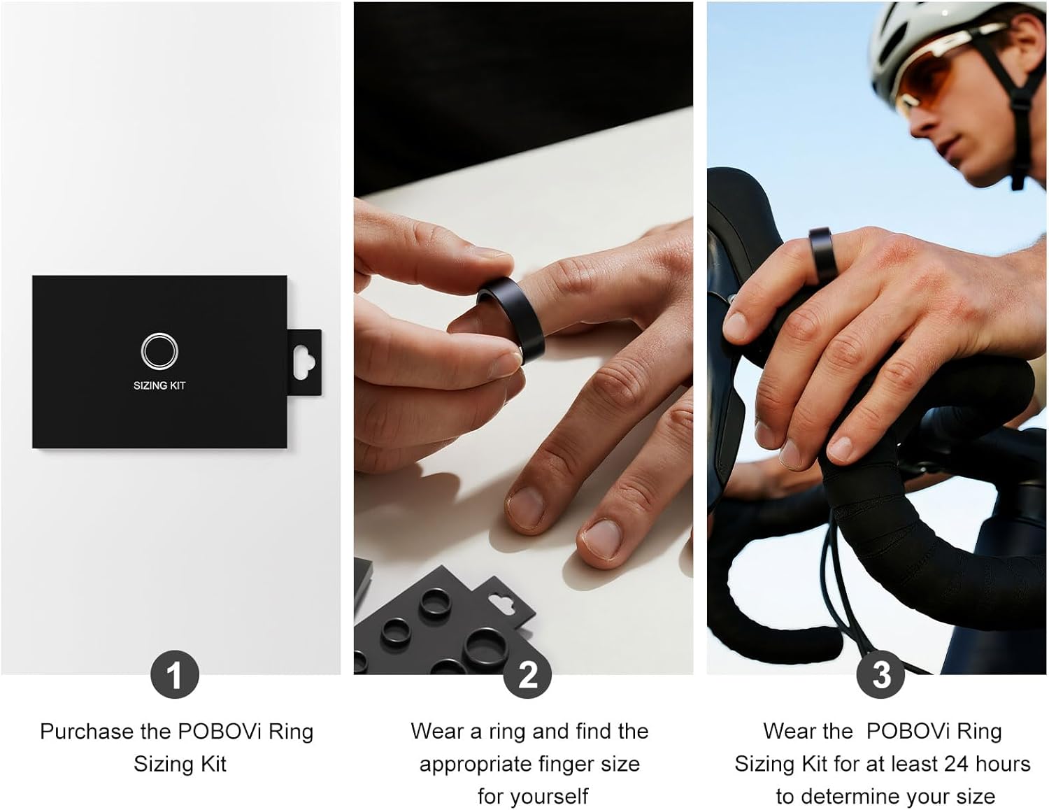 Ring Sizing Kit - Measurement of Finger Size - Size Before You Buy - Only Smart Ring - 8 Samples - Non-Standard Sizes