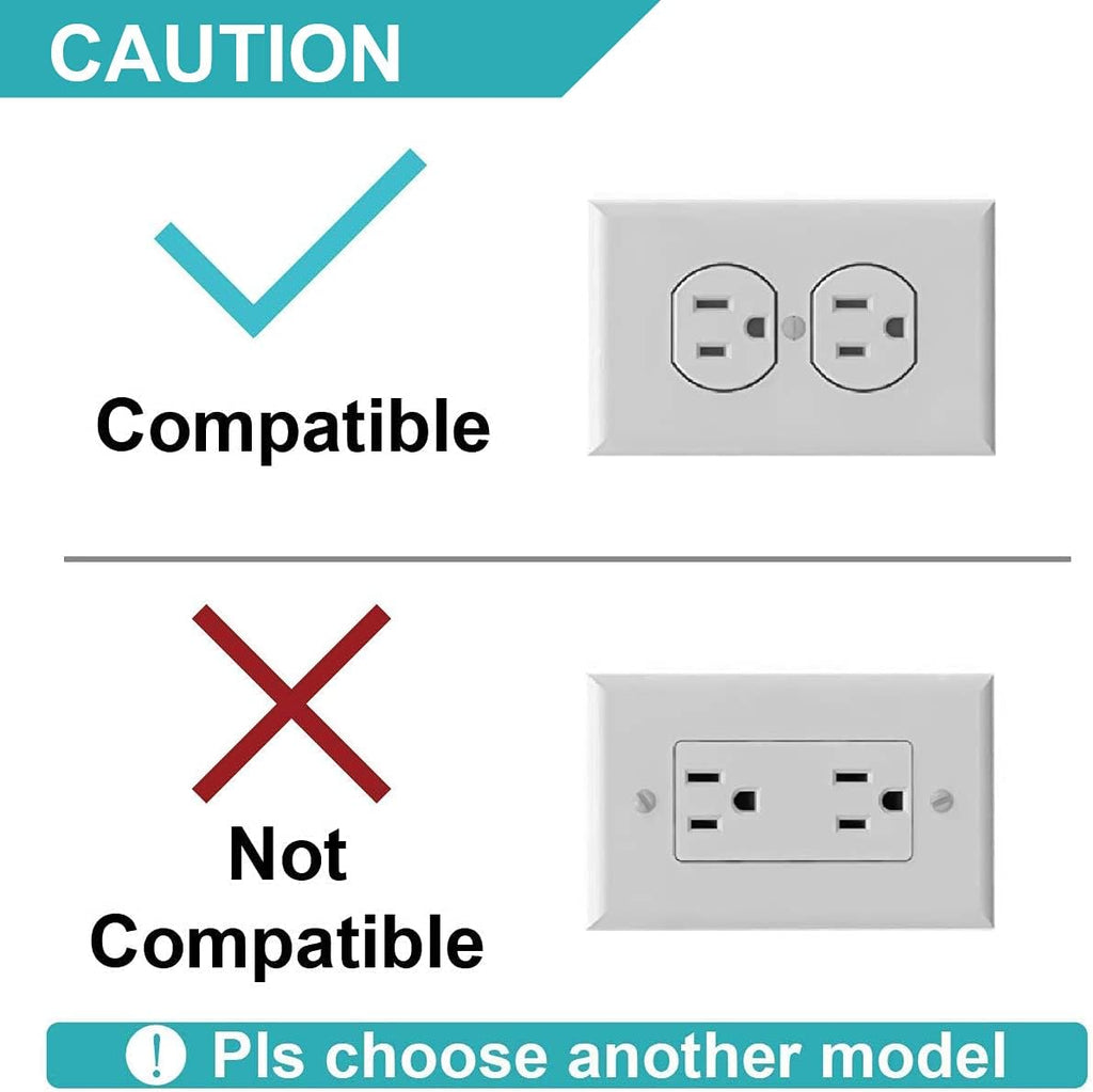 Outlet Shelf, Bathroom Wall Holder with Built-in Cable Management, Wall Organizer for Smart Home Decor Space Saving Electric Toothbrush Use as Echo Holder (Horizontal Duplex Standard, 1, Pack)