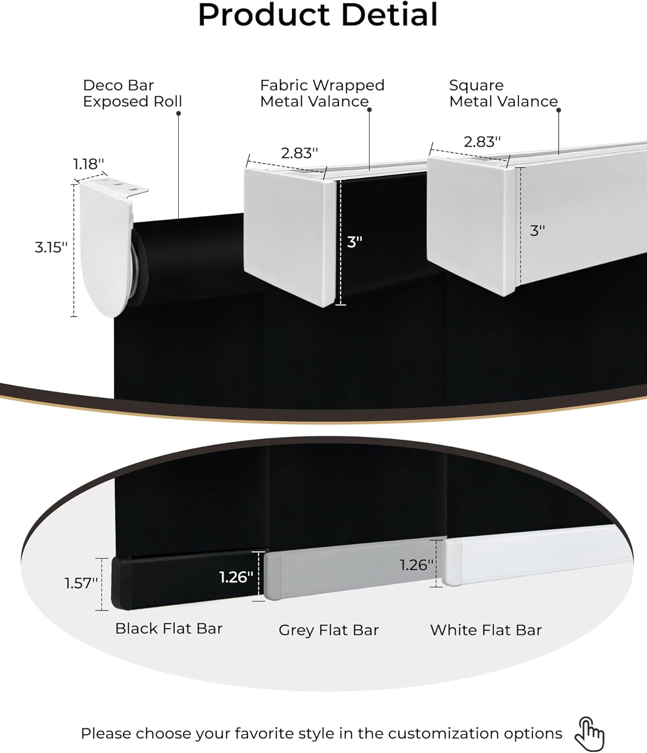 Motorized Roller Shade with Remote Control, 100% Blackout Electric 21-98” Width Blinds for Windows with Alexa Google Home, Rechargeable Smart Automatic Customized Size（Waterproof-Black）